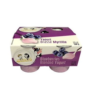 YOGURT - MAKABI  BLUEBERRY TOGURT X4 K/P